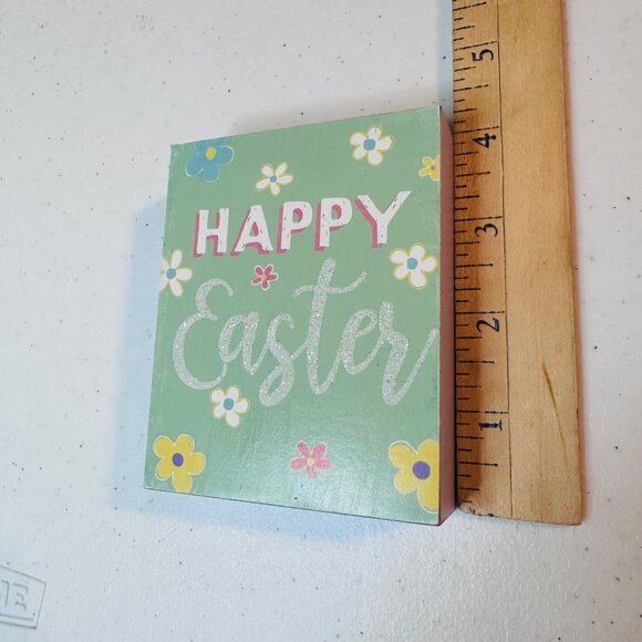 HAPPY EASTER Easter chunky block sign decoration Easter decoration glitter - Picture 2 of 13
